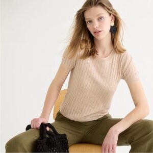 Jcrew silk cashmere blend cropped tshirt nwot